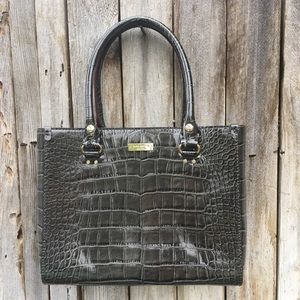 Kate Spade Quinn Satchel Tote Croc Print Patent